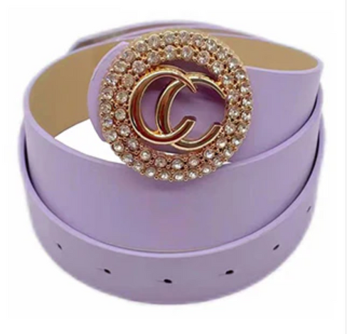 THE LUXE NK GLAM GIRL ACCESSORIES COLLECTION - PU TEXTURE METAL BUCKLE BELT - MA0276