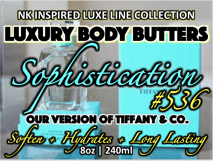 NK INSPIRED LUXE LINE SHEA BODY BUTTERS & OIL COLLECTION - #536 - SOPHISTICATION -OUR VERSION OF TIFFANY BLUE