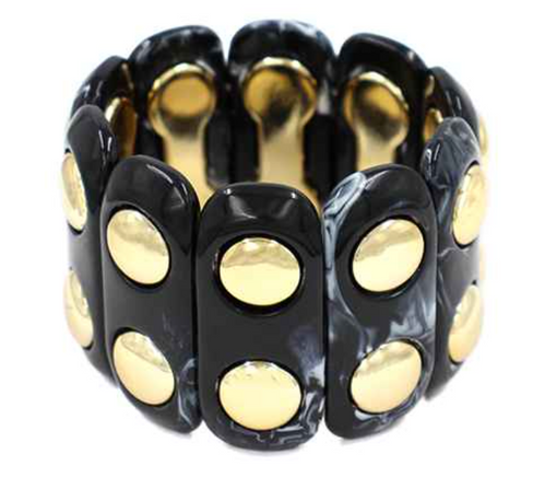 THE LUXE NK GLAM GIRL LUXURY JEWELRY COLLECTION - ACRYLIC BAMBOO STATEMENT BRACELETS