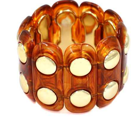 THE LUXE NK GLAM GIRL LUXURY JEWELRY COLLECTION - ACRYLIC BAMBOO STATEMENT BRACELETS