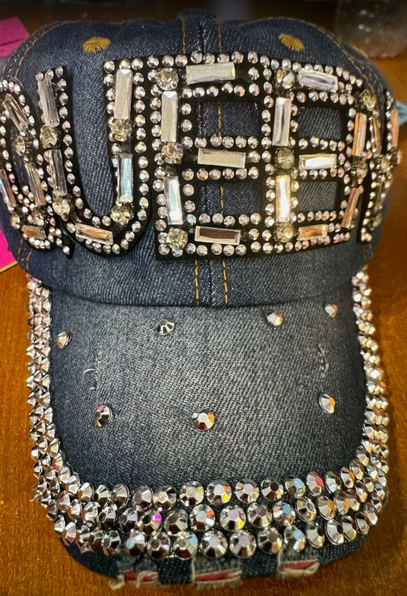 THE LUXE NK GLAM RHINESTONE BLING/BEADED HAT - NKH600