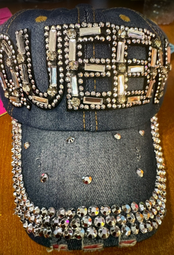 THE LUXE NK GLAM RHINESTONE BLING/BEADED HAT - NKH600