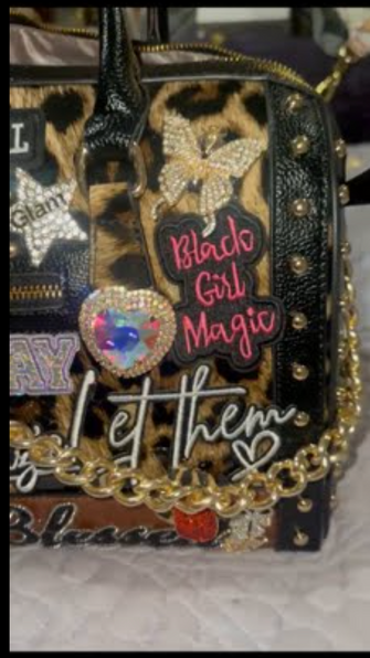 THE LUXE NK GLAM GIRL LUXURY CUSTOM CHUNKY JUNK SPEEDY HANDBAG-NK1