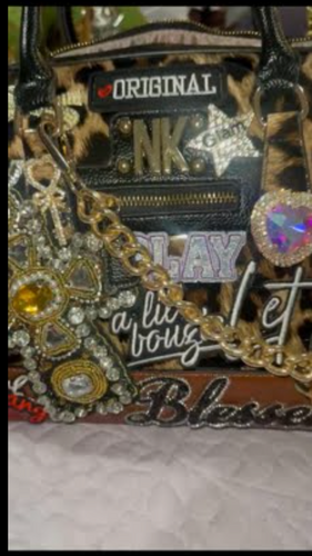 THE LUXE NK GLAM GIRL LUXURY CUSTOM CHUNKY JUNK SPEEDY HANDBAG-NK1