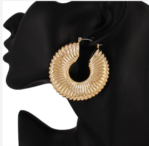 THE LUXE NK GLAM GIRL ACCESSORIES AND BELT COLLECTION - NK GLAM GIRL BAMBOO HOOP EARRINGS -