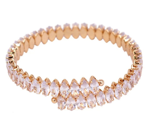 THE LUXE NK GLAM GIRL HIGH FASHION  LUXURY JEWELRY COLLECTION - NK GLAM GIRL RHINESTONE COIL BRACELET KB