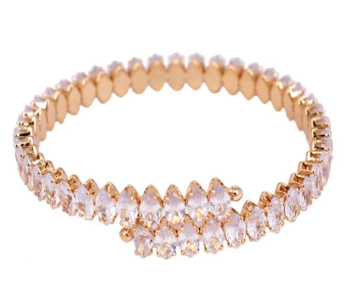 THE LUXE NK GLAM GIRL HIGH FASHION  LUXURY JEWELRY COLLECTION - NK GLAM GIRL RHINESTONE COIL BRACELET KB