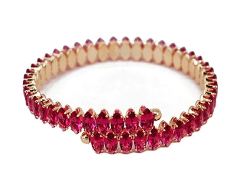 THE LUXE NK GLAM GIRL HIGH FASHION  LUXURY JEWELRY COLLECTION - NK GLAM GIRL RHINESTONE COIL BRACELET KB