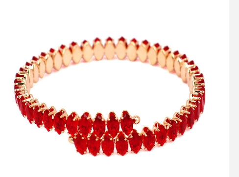 THE LUXE NK GLAM GIRL HIGH FASHION  LUXURY JEWELRY COLLECTION - NK GLAM GIRL RHINESTONE COIL BRACELET KB
