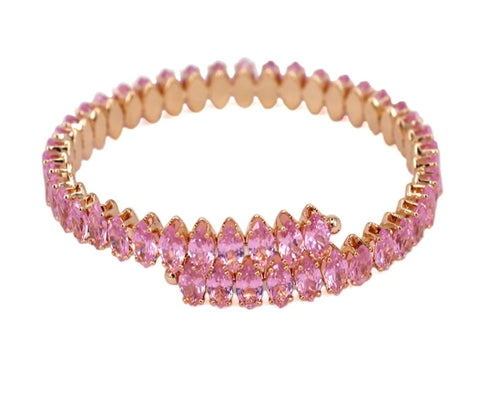 THE LUXE NK GLAM GIRL HIGH FASHION  LUXURY JEWELRY COLLECTION - NK GLAM GIRL RHINESTONE COIL BRACELET KB