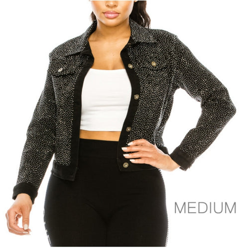 THE LUXE NK GLAM GIRL APPAREL COLLECTION - NK GLAM FLY GIRL RHINESTONE JACKET -RJ