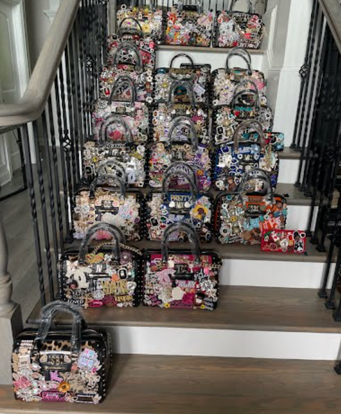 THE LUXE NK GLAM GIRL LUXURY CUSTOM CHUNKY JUNK SPEEDY HANDBAG- JUNK