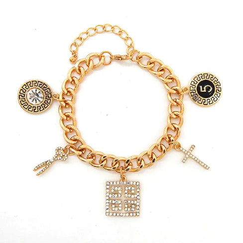 THE LUXE NK GLAM GIRL ACCESSORIES & BELT COLLECTION - GREEK HOOP DANGLE EARRINGS - YE3397