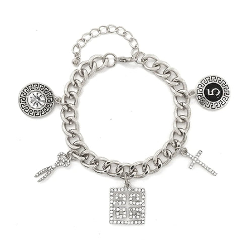 THE LUXE NK GLAM GIRL ACCESSORIES & BELT COLLECTION - GREEK HOOP DANGLE EARRINGS - YE3397
