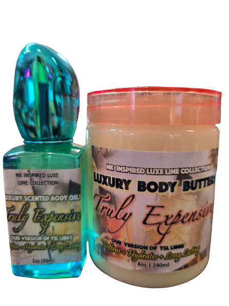 NK INSPIRED LUXE LINE SHEA BODY BUTTERS & OIL COLLECTION -  TRULY EXPENSIVE #500 - - OUR VERSION OF YSL LIBRE