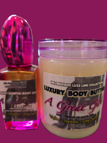 NK INSPIRED LUXE LINE SHEA BODY BUTTERS & OIL COLLECTION -  A GREAT GIRL #502 - OUR VERSION OF GOOD GIRL