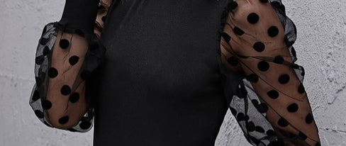 THE LUXE NK GLAM GIRL 2023 FALL COLLECTION - MISS OH SO PRETTY PUFF SLEEVE TOP - 4212