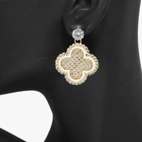 THE LUXE NK GLAM GIRL LUXURY JEWELRY COLLECTION- BELT COLLECTION- CLOVER STUD EARRINGS/BRACELETS/NECKLACES