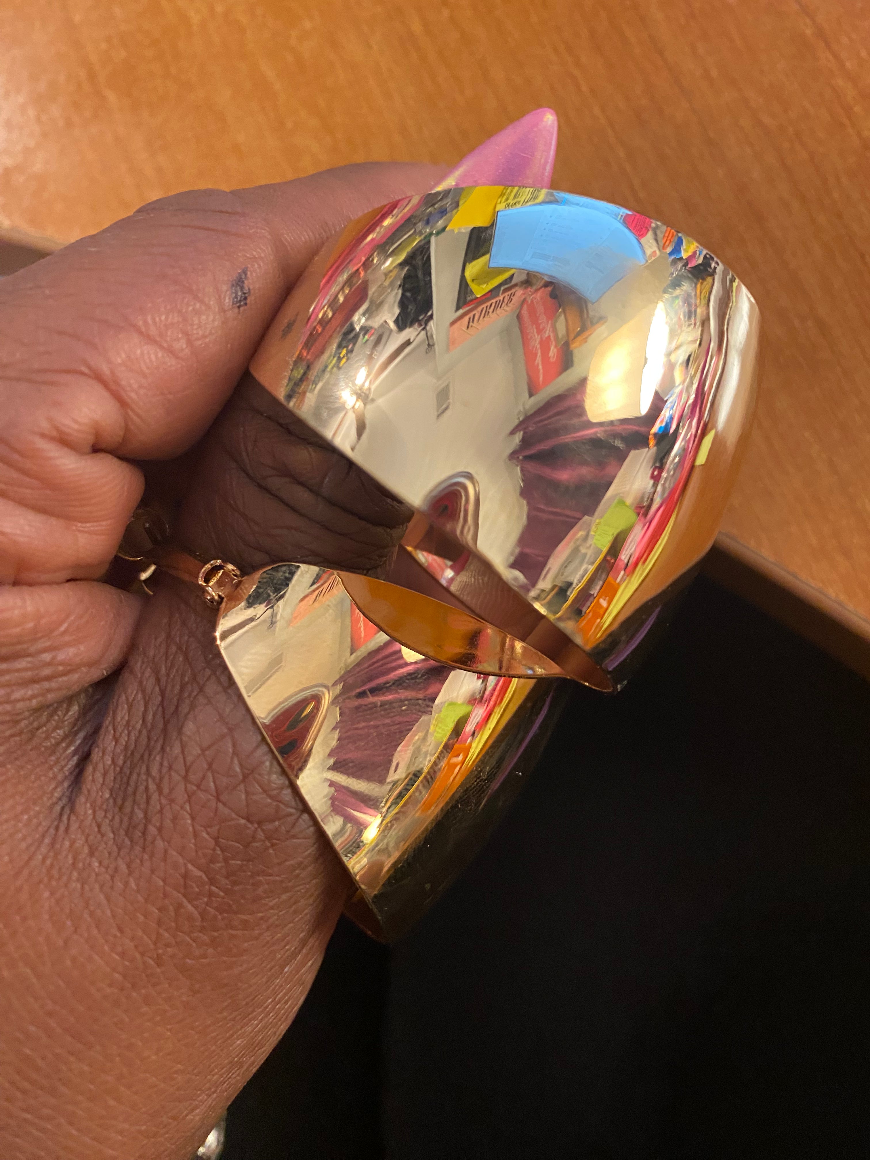 THE LUXE NK GLAM GIRL LUXURY JEWELRY COLLECTION - WIDE SOLID HOOPS - KE7237