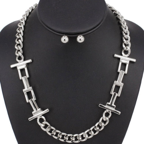 THE LUXE NK GLAM GIRL ACCESSORIES & BELT COLLECTION - GREEK HOOP DANGLE EARRINGS - YE3397