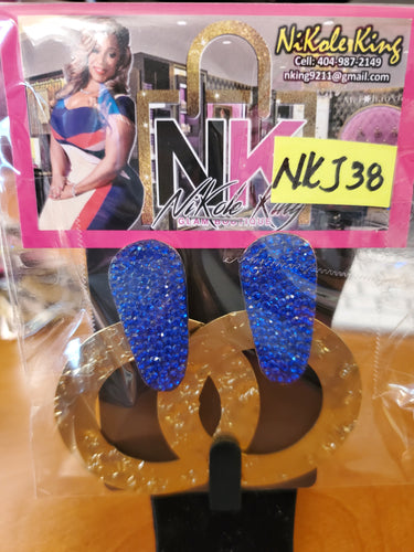 The LUXE NK Rhinestone Stud Hoops - Jasmine