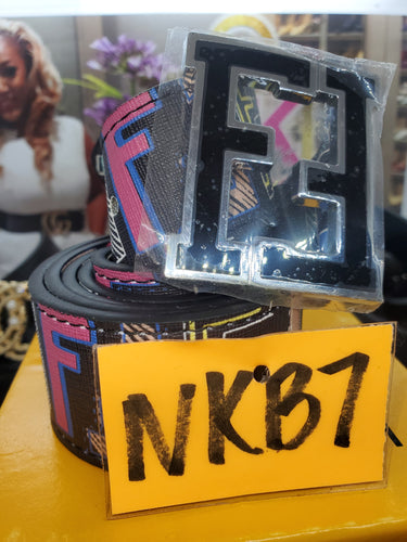 THE LUXE NK GLAM MULTI COLORED HIGH FASHION BELT - NKB7