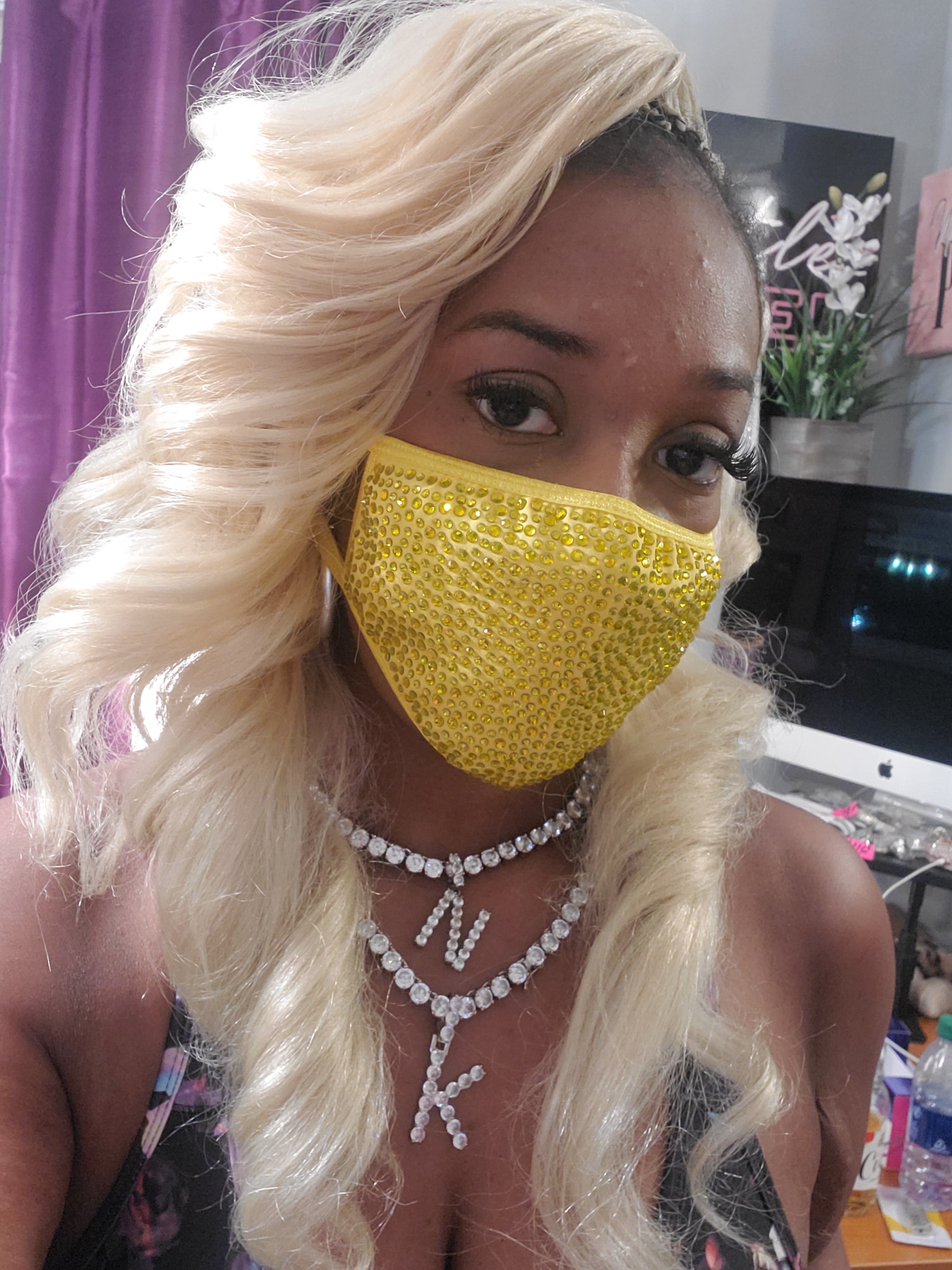 THE LUXE NK GLAM RHINESTONE MASK - NKM100