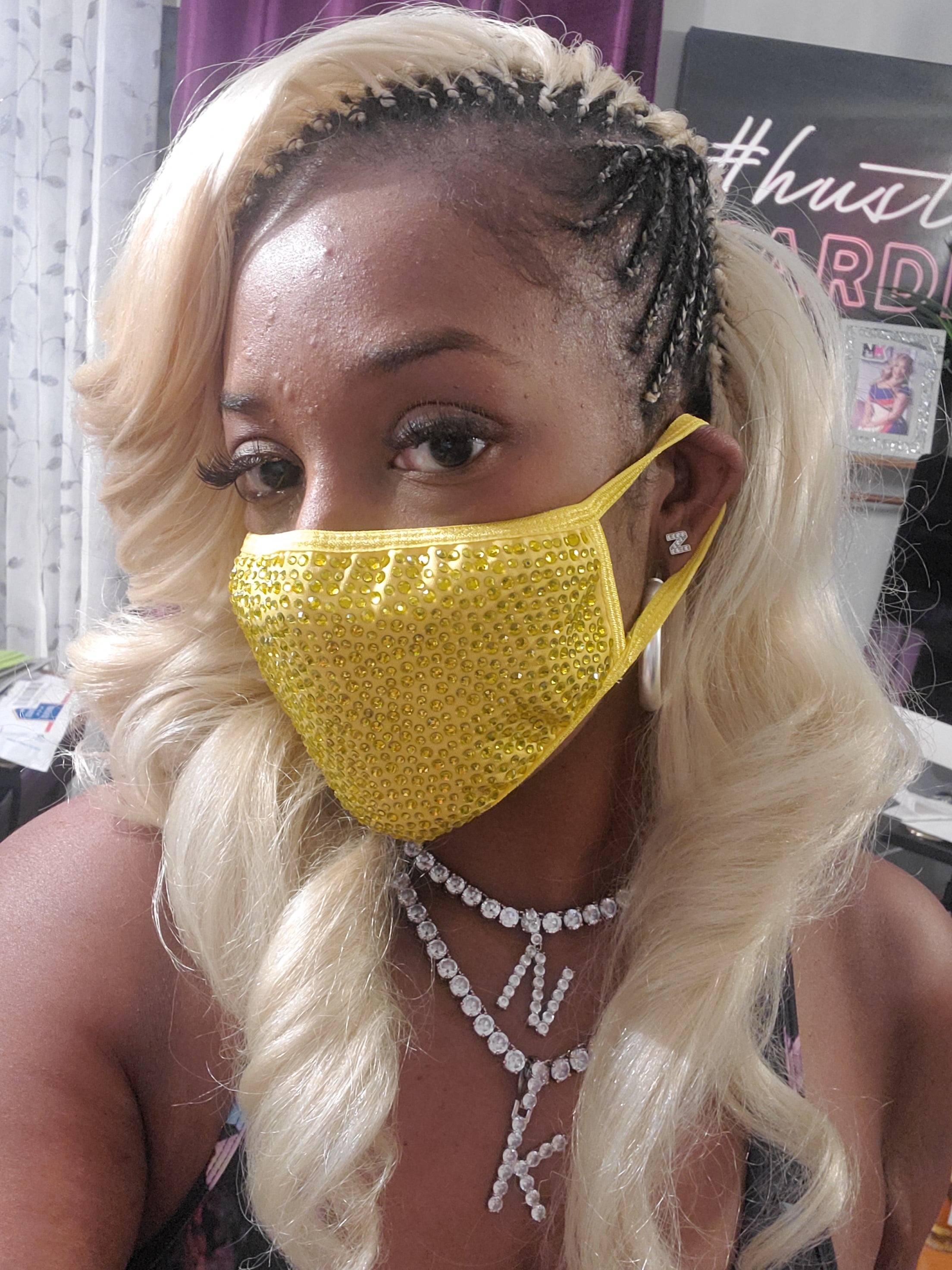 THE LUXE NK GLAM RHINESTONE MASK - NKM100