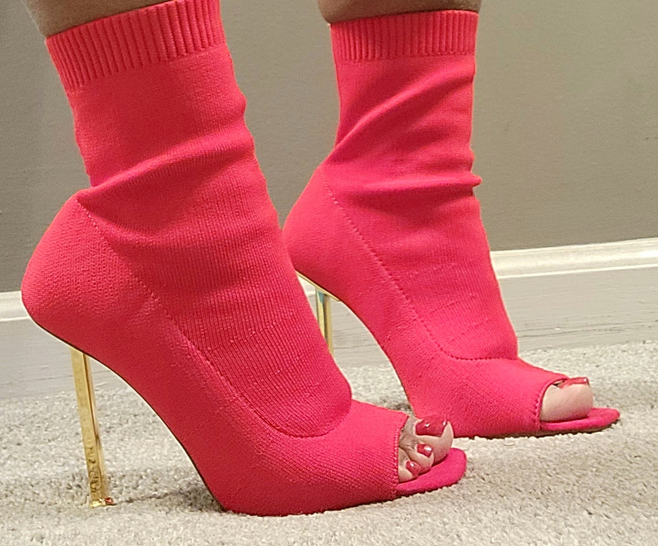 THE LUXE NK GLAM STRETCHY BOOTIES HEELS - NKF500