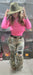 THE LUXE NK GLAM SHREDDED CAMO DISTRESS PANTS - NKA600