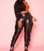 THE LUXE NK GLAM GIRL LEATHER COLLECTION -  THE LUXE NK GLAM STRETCHY FRINGE LEATHER PANTS - DWP1006