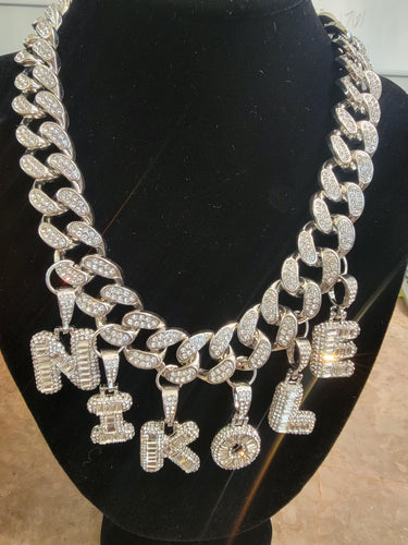 THE LUXE NK GLAM CUSTOM NAME CHARM ICE ONLY NO BEADS INCLUDED - ICE500