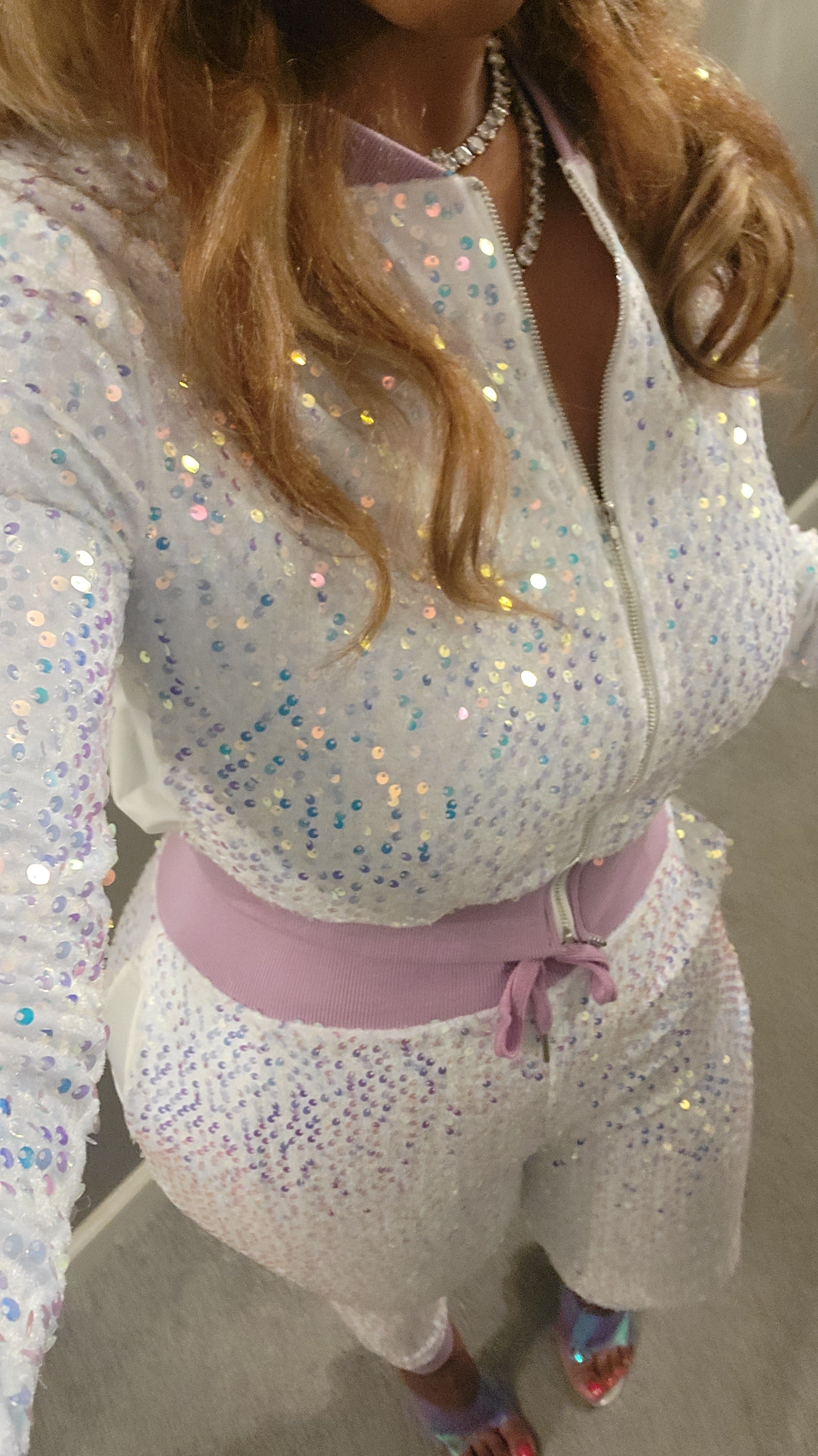 THE LUXE NK GLAM FASHION SEQUIN TRACKSUIT - NK900