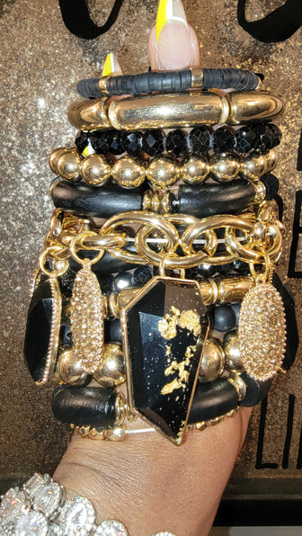 THE LUXE NK GLAM CUSTOM STACK BRACELET SET - STACK309