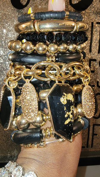 THE LUXE NK GLAM CUSTOM STACK BRACELET SET - STACK309