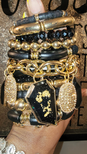 THE LUXE NK GLAM CUSTOM STACK BRACELET SET - STACK309