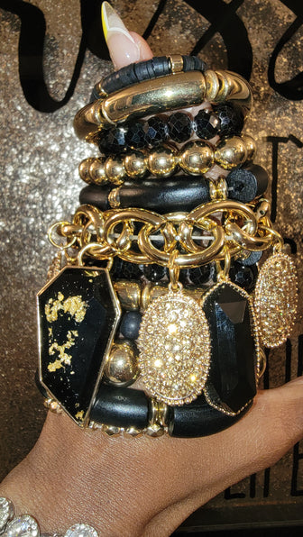 THE LUXE NK GLAM CUSTOM STACK BRACELET SET - STACK309