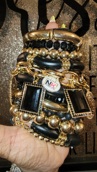 THE LUXE NK GLAM CUSTOM STACK BRACELET SET - STACK309