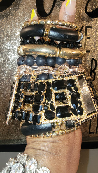THE LUXE NK GLAM CUSTOM STACK BRACELET SET - STACK309