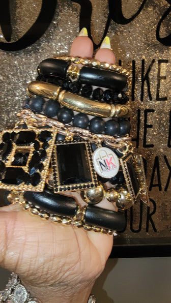 THE LUXE NK GLAM CUSTOM STACK BRACELET SET - STACK309
