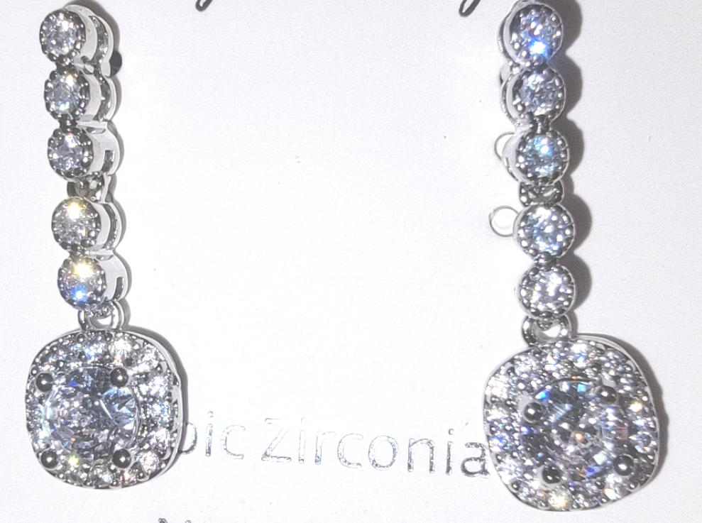 THE LUXE NK GLAM GIRL LUXURY JEWELRY COLLECTION - RHINESTONE STUD DANGLE EARRINGS