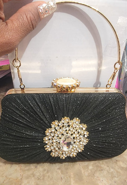 THE LUXE NK GLAM GIRL BELTS & ACCESSORY COLLECTION - GLAMOUR GIRL RHINESTONE EVENING CLUTCH -MMA1110
