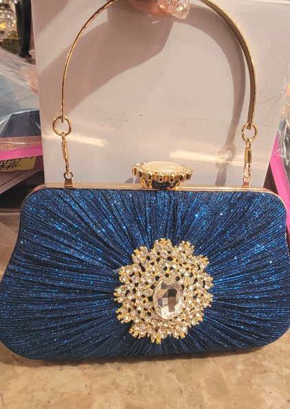 THE LUXE NK GLAM GIRL BELTS & ACCESSORY COLLECTION - GLAMOUR GIRL RHINESTONE EVENING CLUTCH -MMA1110