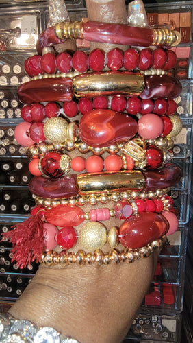 THE LUXE NK GLAM GIRL LUXURY JEWELRY COLLECTION - MULTI LAYERED STACK BRACELETS - PB335
