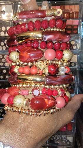 THE LUXE NK GLAM GIRL LUXURY JEWELRY COLLECTION - MULTI LAYERED STACK BRACELETS - PB335