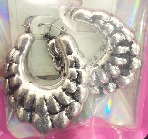 THE LUXE NK GLAM GIRL ACCESSORIES AND BELT COLLECTION - NK GLAM GIRL BAMBOO HOOP EARRINGS -
