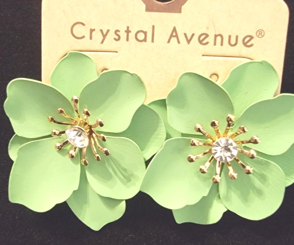 THE LUXE NK GLAM GIRL ACCESORY & BELT COLLECTION - SUNDAY BRUNCH FLORAL STUD EARRINGS - 26695