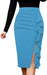 The LUXE NK Classy Career Girl Ruffle Vintage Skirt