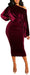 The LUXE NK Velvet Off shoulder Midi Dress- NK120