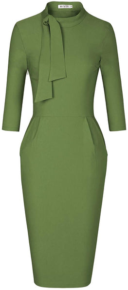 THE LUXE NK GLAM VINTAGE TIE NECK COCKTAIL DRESS - NK301